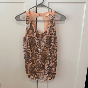 Sheer back dressy tank